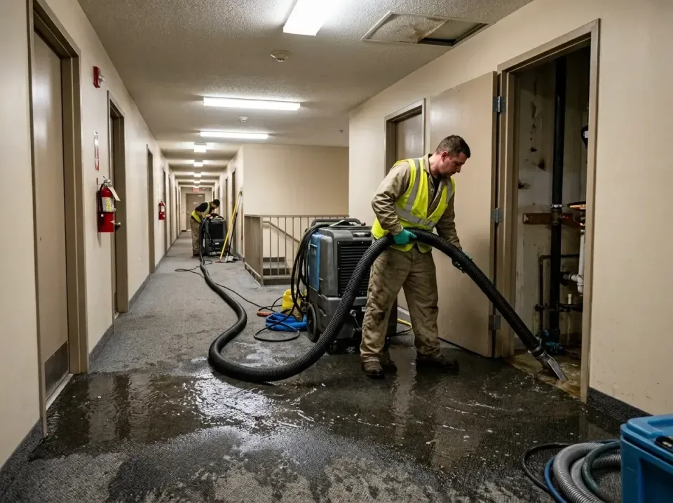 multi-unit-apartment-hallway-f-005 — frequently asked questions, Emergency Burst Pipe Water Extraction & Removal in Valle Vi…